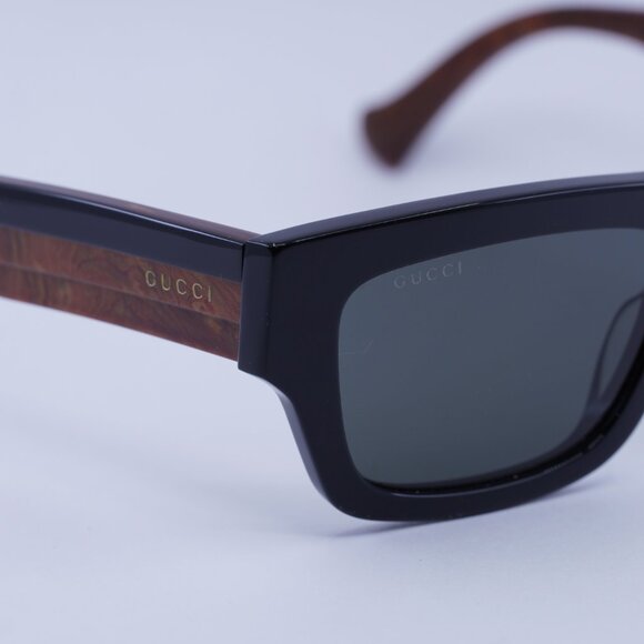 🕶️ New Gucci GG1301S 001 Sunglasses - Black Frame, Grey Lenses - Picture 8 of 10